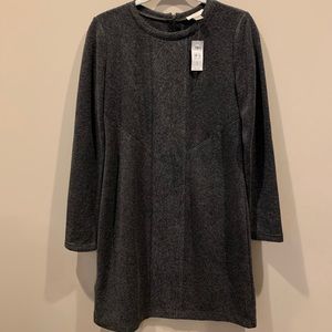LOFT Gray Long Sleeve Dress